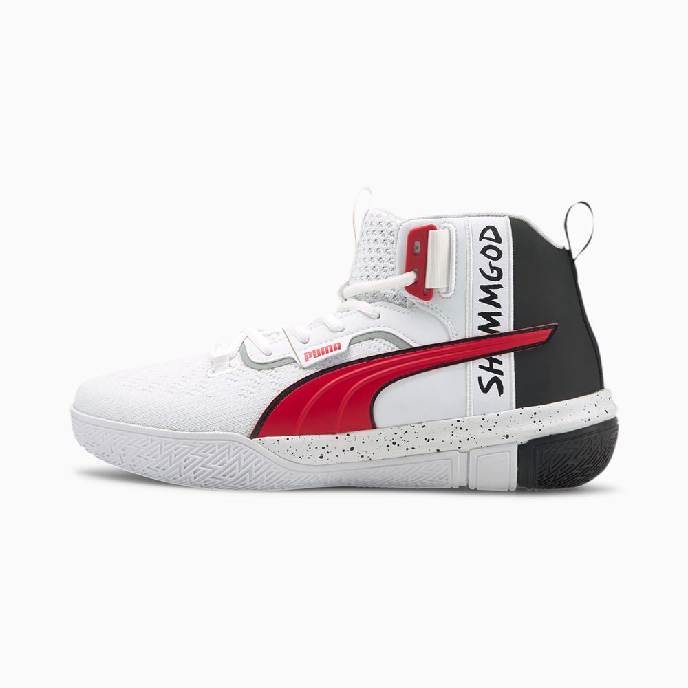 Puma Legacy Shammgod Férfi Kosárlabda Cipő - Fehér/Fekete ( Hungary - AUKTY1702 )